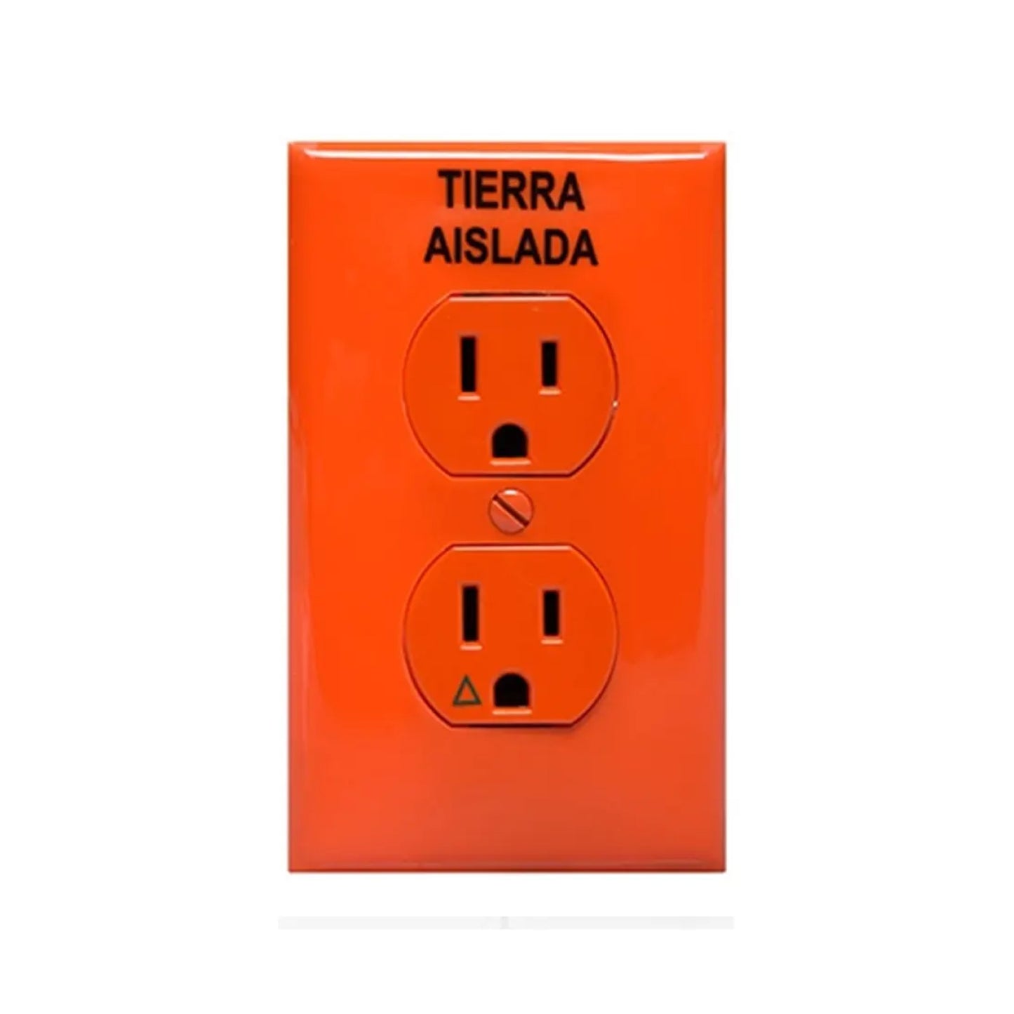 Placa con Contacto Dúplex 2P + T  15A Grado Industrial Naranja Leviton