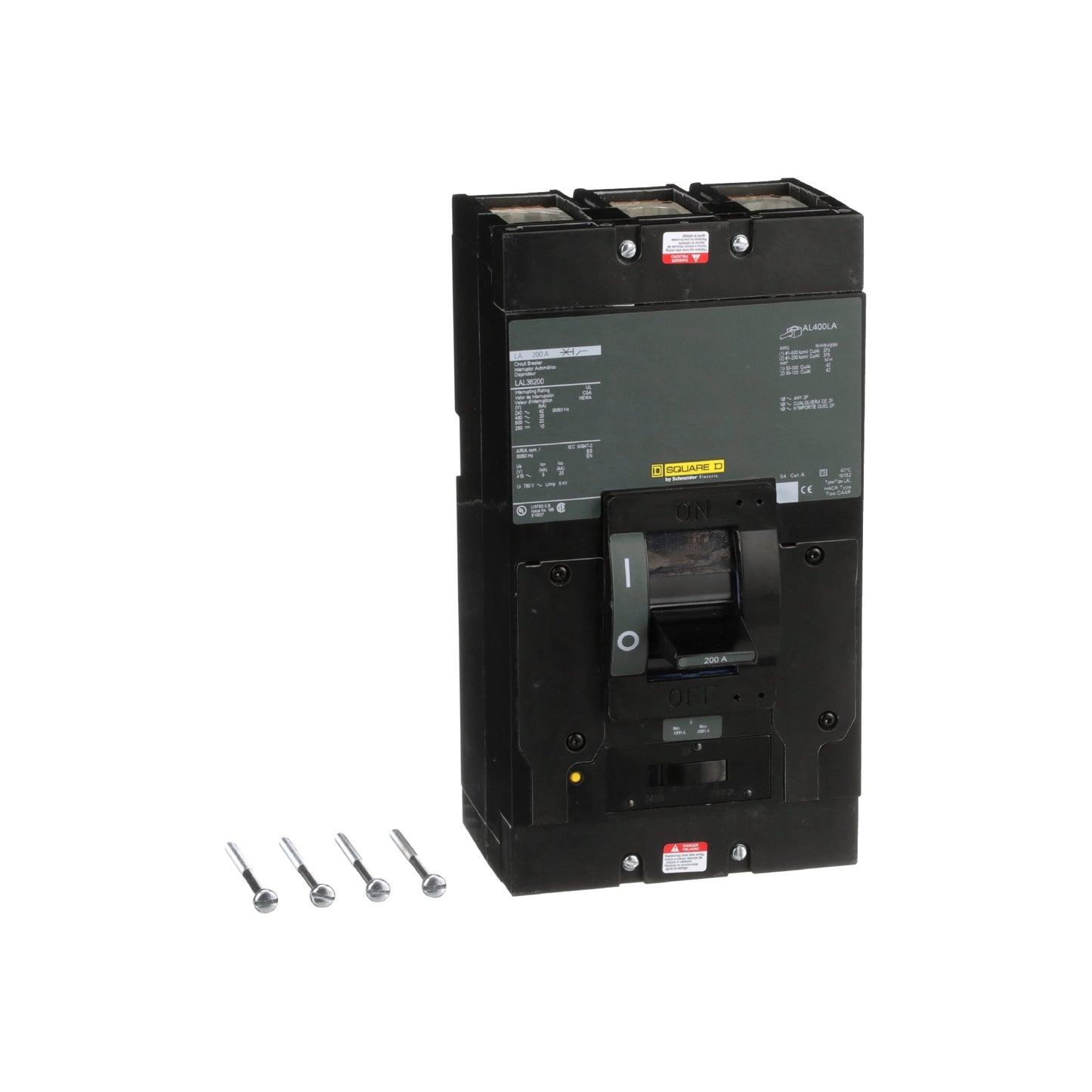 L 3 P 600V 200A Zapatas Schneider Electric LAL36200