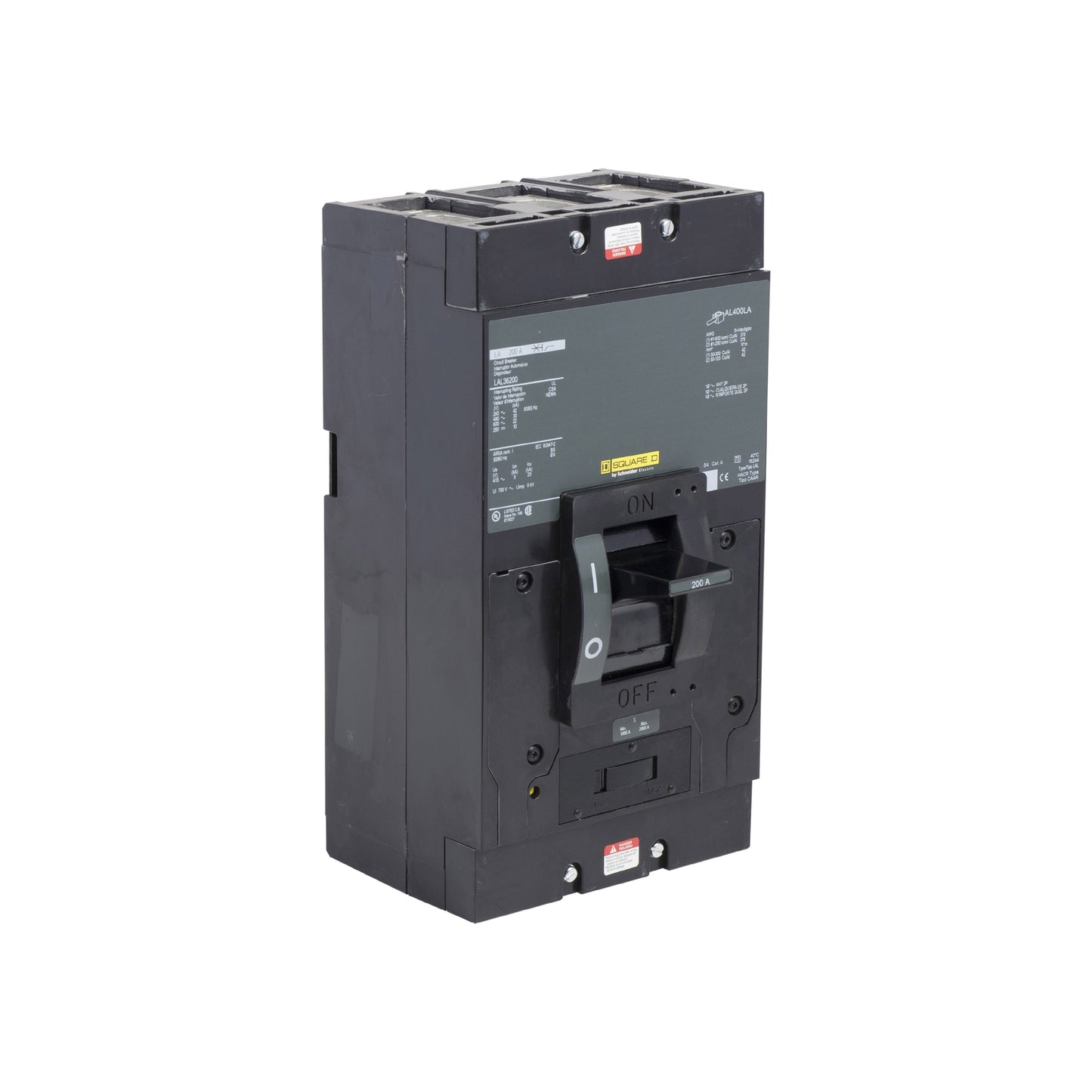 L 3 P 600V 200A Zapatas Schneider Electric LAL36200
