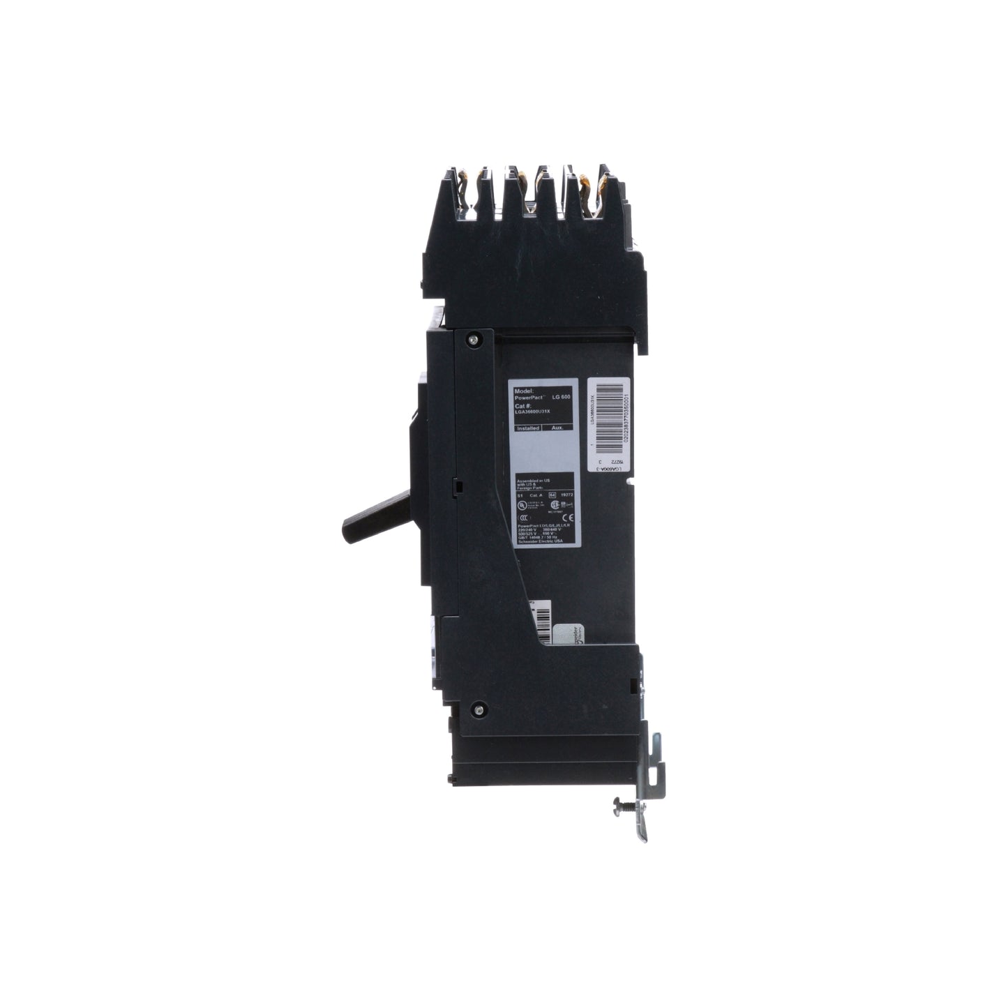 Interruptor Electrónico Powerpact L, de 600A, 3 Polos, 18 kA a 600V, I-Line, 3.3 Li Schneider Electric LGA36600U31X