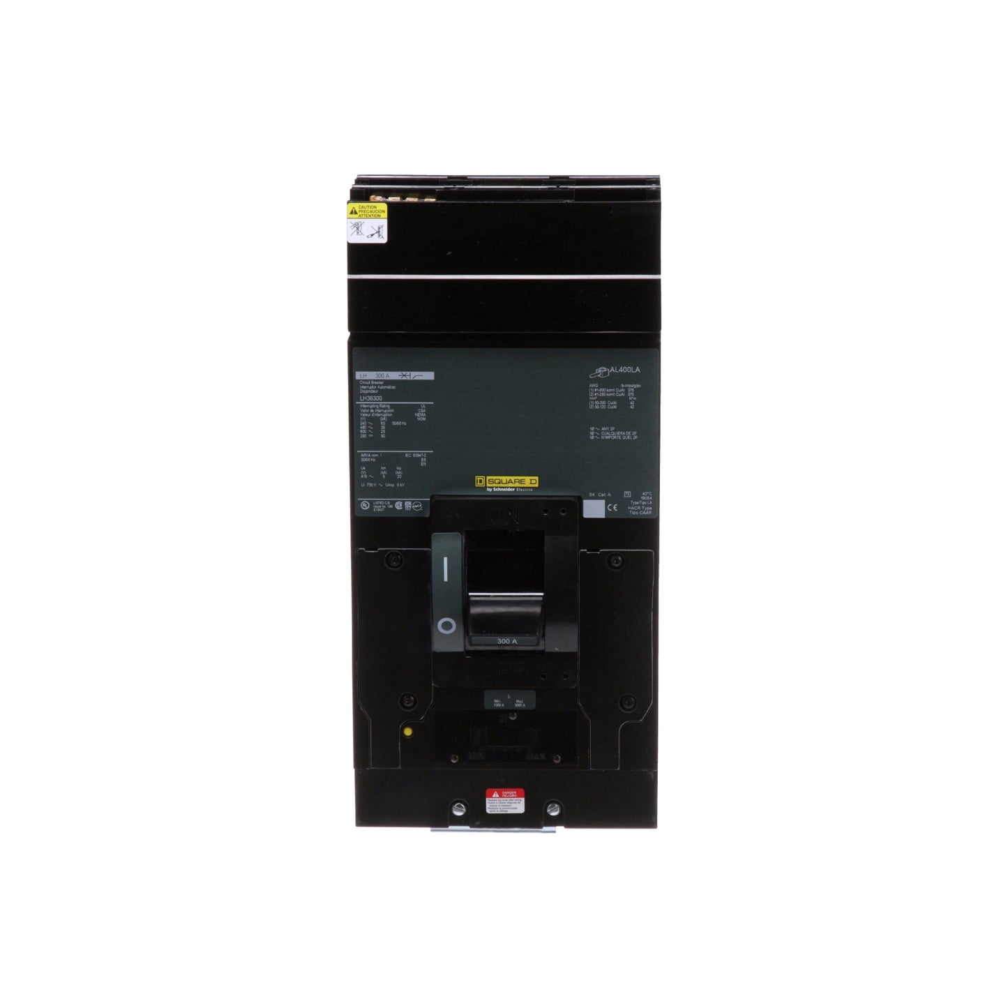 Interruptor Termomagnético Square D de 300A, 3 Polos, 600V a 25 kA, Tipo I-Line Schneider Electric LH36300
