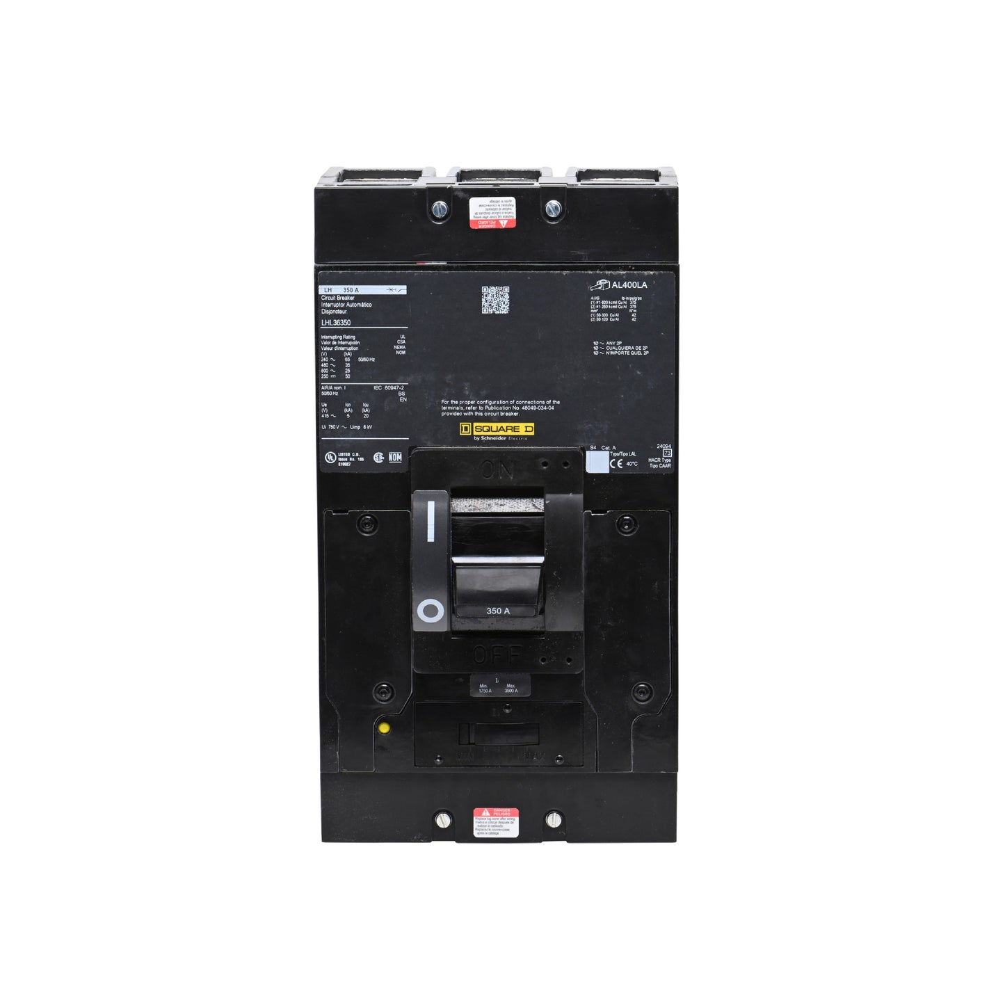 L 3 P 600V 350A Zapatas Schneider Electric LHL36350
