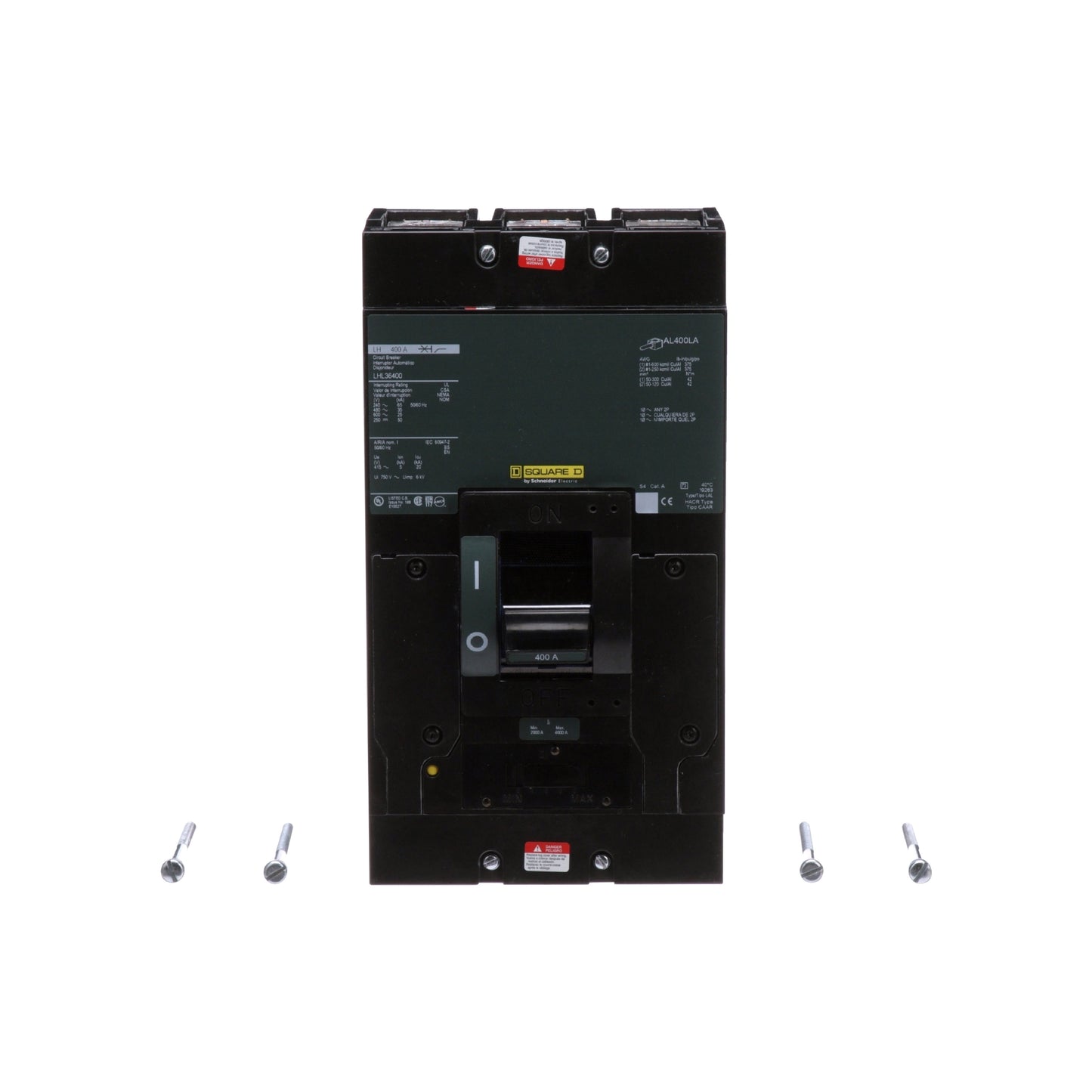 L 3 P 600V 400A Zapatas Schneider Electric LHL36400