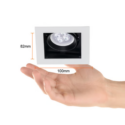 Lámpara de Techo Empotrable Base GX5.3/GU10 Dirigible Blanco 60W Tecnolite