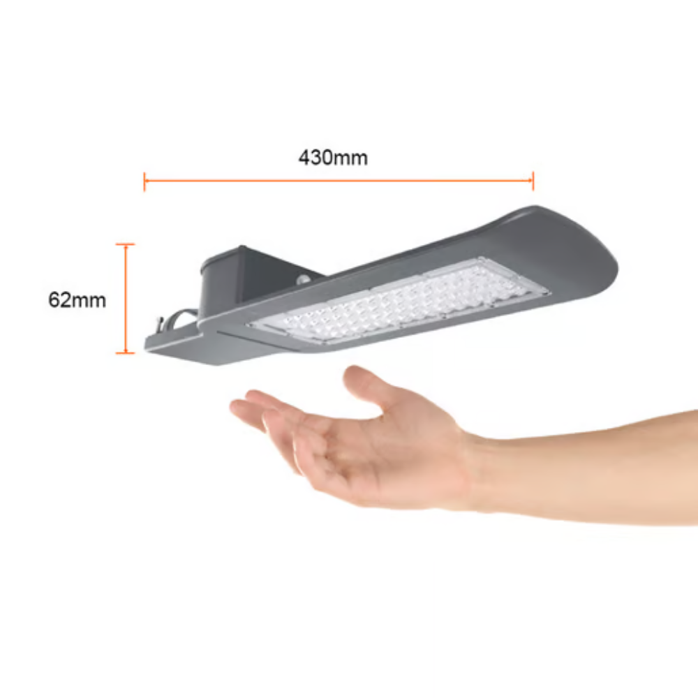 Lámpara LED de poste con fotocelda 60W Luz Fría Satinado Tecnolite