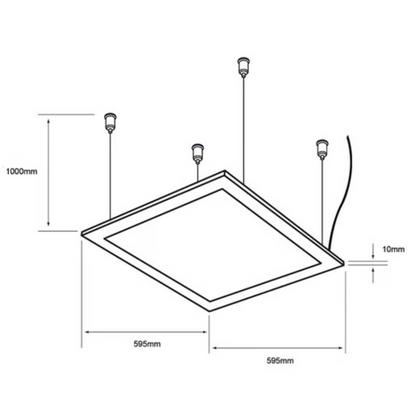 Panel LED para Techo Luz Neutra 40W Blanco Tecnolite