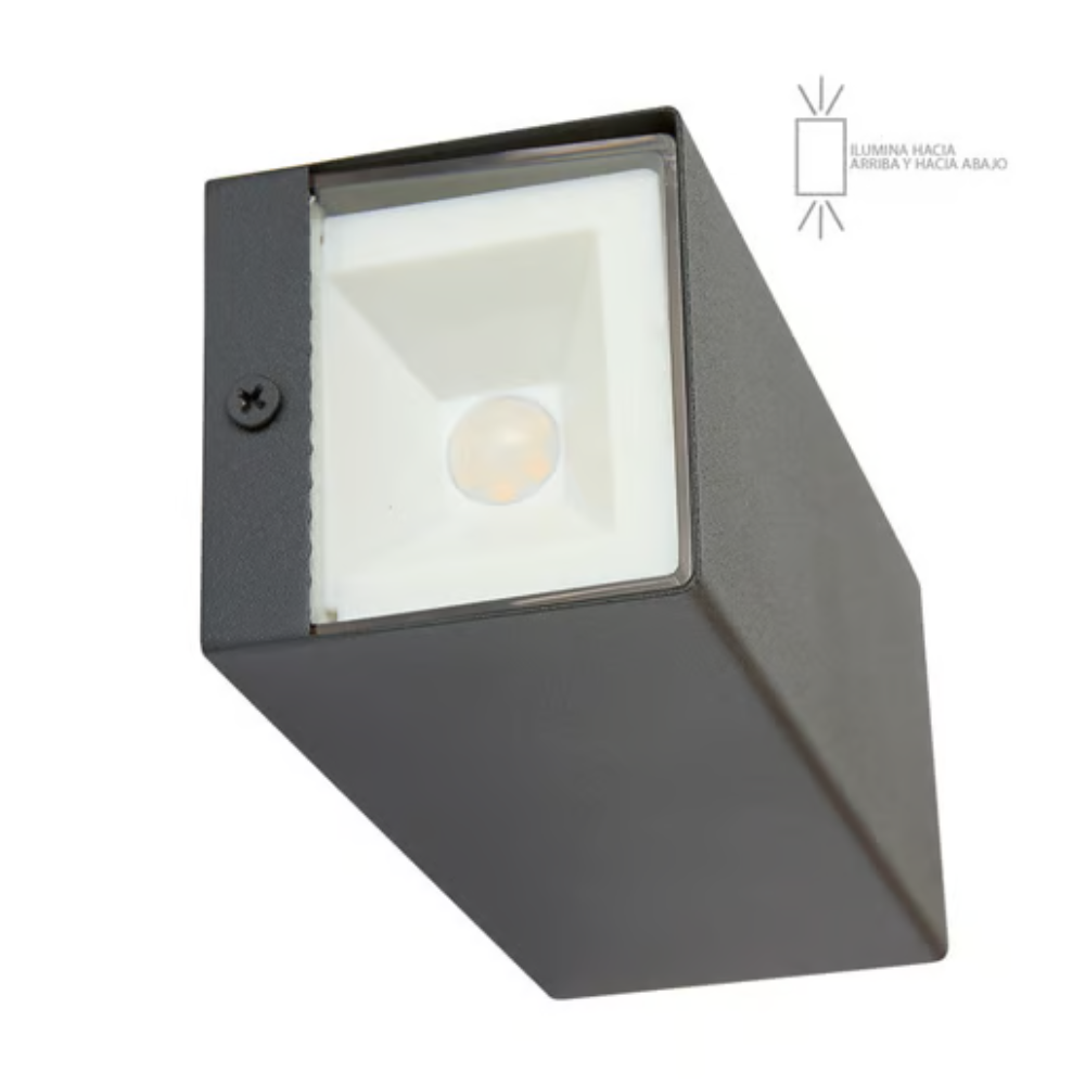 Lámpara Pared LED Empotrable para Exterior Luz Cálida 9W Gris Tecnolite
