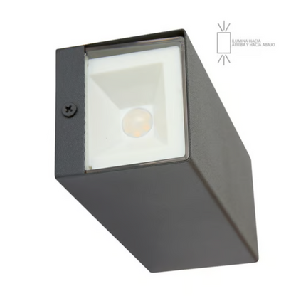 Lámpara Pared LED Empotrable para Exterior Luz Cálida 9W Gris Tecnolite