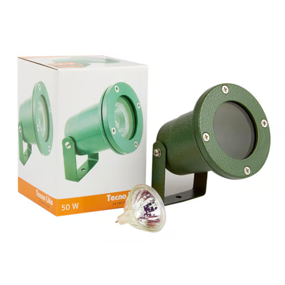 Lámpara Reflector sumergible Base GX5.3 50W Verde Tecnolite