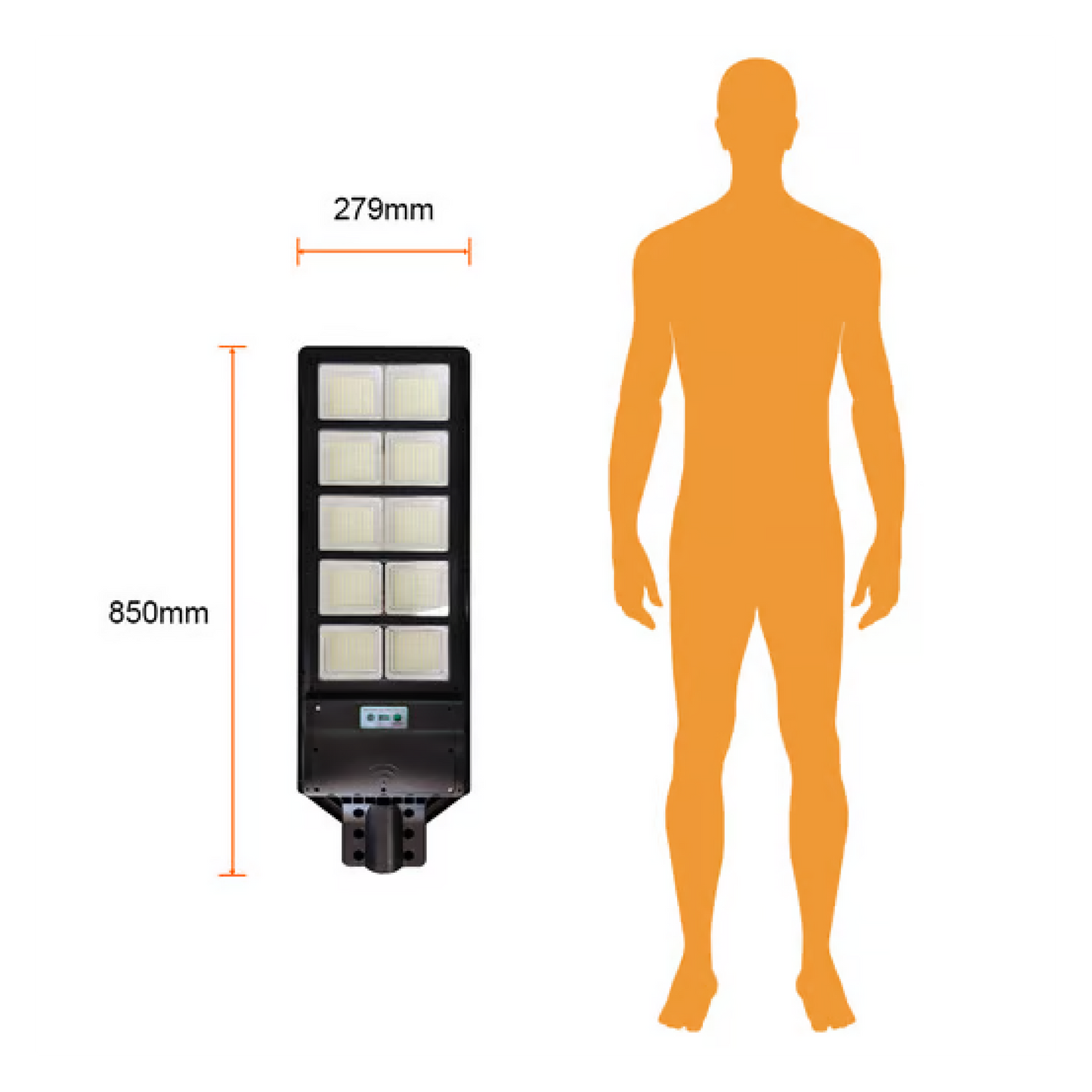Lámpara Solar LED 100W Luz Fría con Sensor de Movimiento IP65 Tecnolite