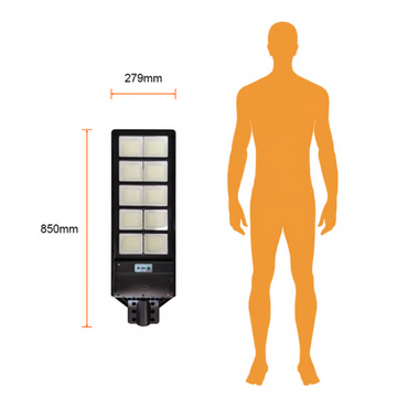 Lámpara Solar LED 100W Luz Fría con Sensor de Movimiento IP65 Tecnolite