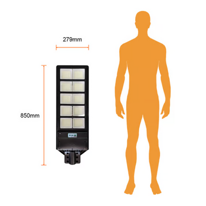 Lámpara Solar LED 100W Luz Fría con Sensor de Movimiento IP65 Tecnolite