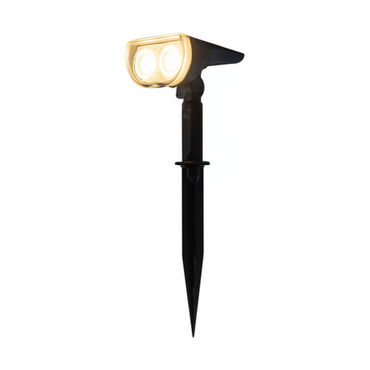 Lámpara Solar LED tipo Estaca 2W Luz Cálida IP65 Negro Tecnolite