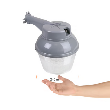 Lámpara con Fotocelda E27 50W Gris IP43 Tecnolite