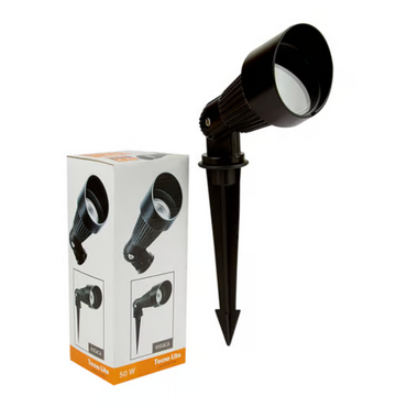 Lámpara de Jardin 50W de Exterior Base GX5.3 Negro Tecnolite