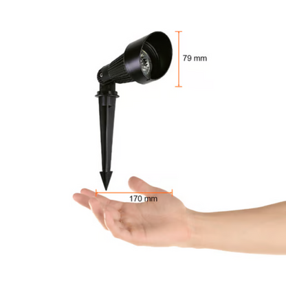 Lámpara de Jardin 50W de Exterior Base GX5.3 Negro Tecnolite