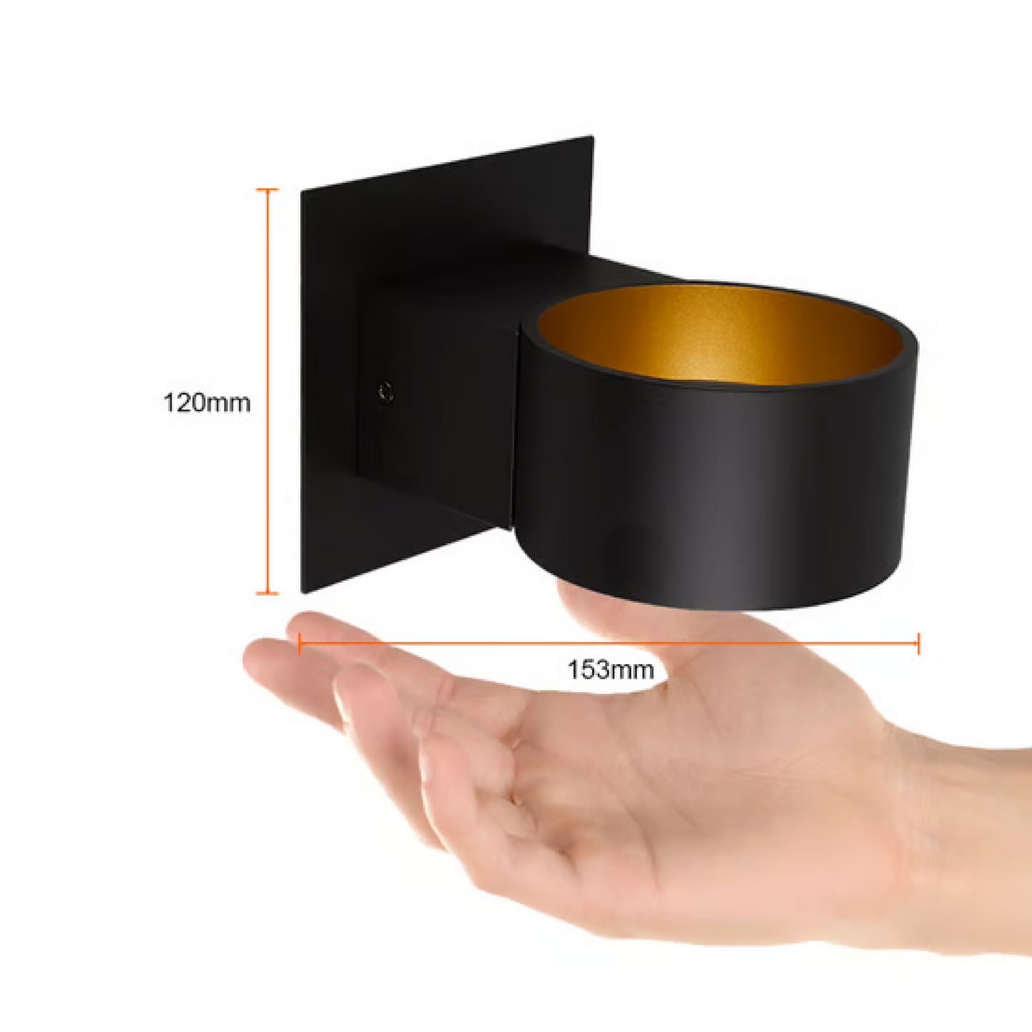 Lámpara de Pared Arbotante LED 5.5W Luz Cálida Negro Tecnolite
