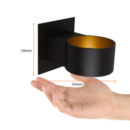 Lámpara de Pared Arbotante LED 5.5W Luz Cálida Negro Tecnolite