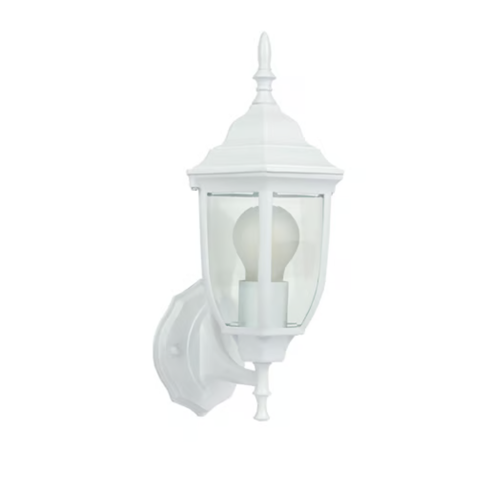Lámpara de Pared Tipo Farol para Exteriores Base E27 Blanco Tecnolite