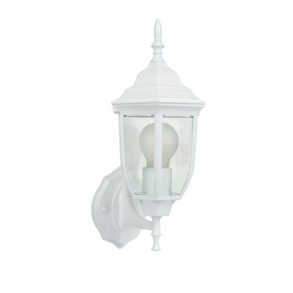 Lámpara de Pared Tipo Farol para Exteriores Base E27 Blanco Tecnolite
