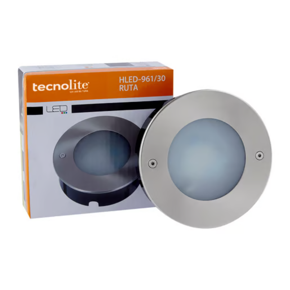 Lámpara de Piso LED Empotrable para Exterior Luz Cálida 9W Tecnolite