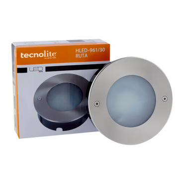 Lámpara de Piso LED Empotrable para Exterior Luz Cálida 9W Tecnolite