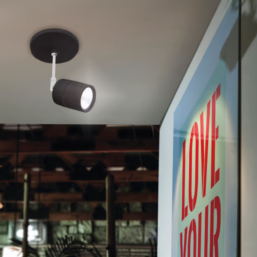Lámpara de Techo Dirigible tipo Spot para Interior Base GU10 50W Negro Tecnolite