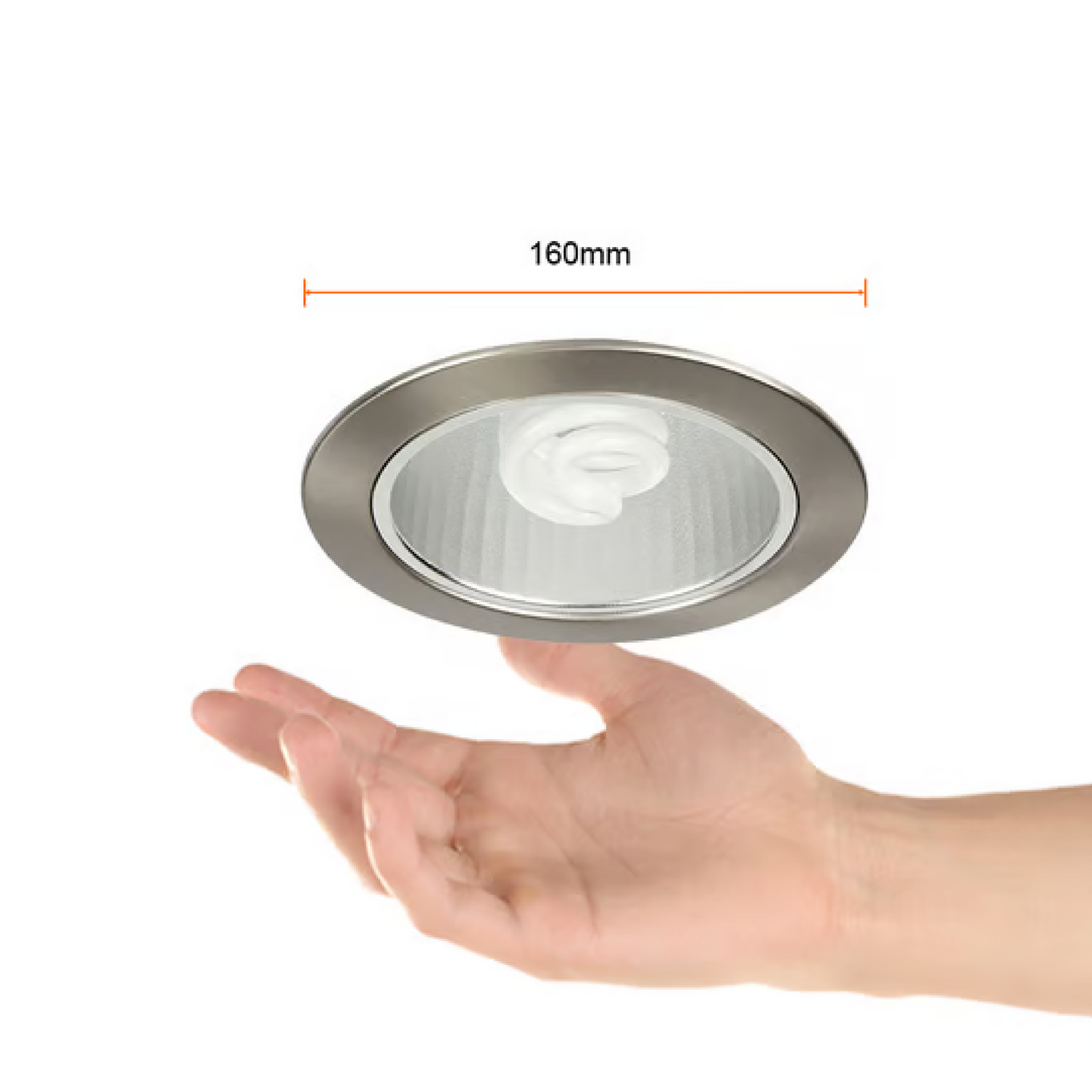 Lámpara de Techo Downlight Empotrable Base E27 60W Satinado Tecnolite