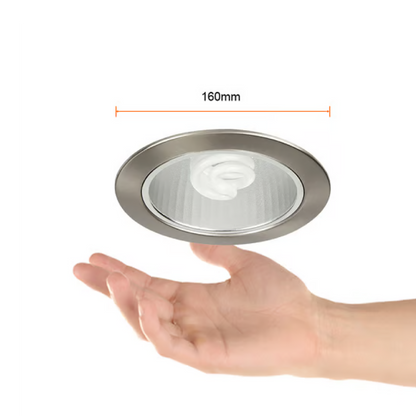 Lámpara de Techo Downlight Empotrable Base E27 60W Satinado Tecnolite