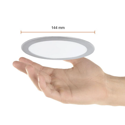 Lámpara de Techo LED Empotrable 9W Luz Fría Satinado Tecnolite