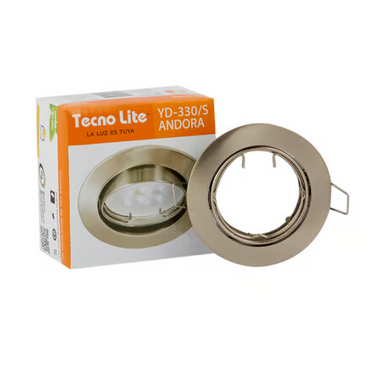 Lámpara de Techo LED Dirigible Empotrable Base GX5.3 6W Satinado Tecnolite