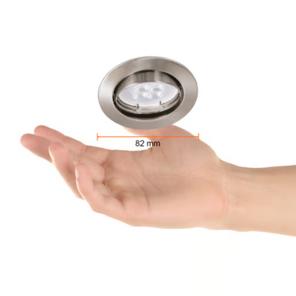 Lámpara de Techo LED Dirigible Empotrable Base GX5.3 6W Satinado Tecnolite