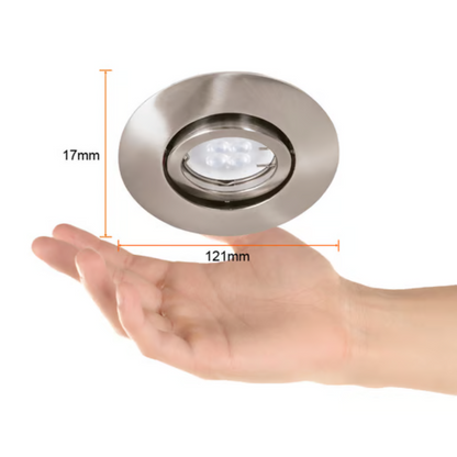 Lámpara de Techo LED Empotrable para Interior Base GX5.3 6W Satinado Tecnolite