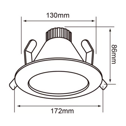 Lámpara de Techo LED Empotrable para Interior Luz Fría 9W Base E27 Blanco Tecnolite