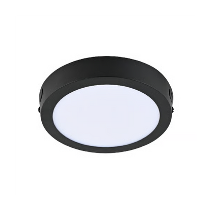 Lámpara de Techo LED Tipo Plafón Luz Cálida 12W Negro Tecnolite