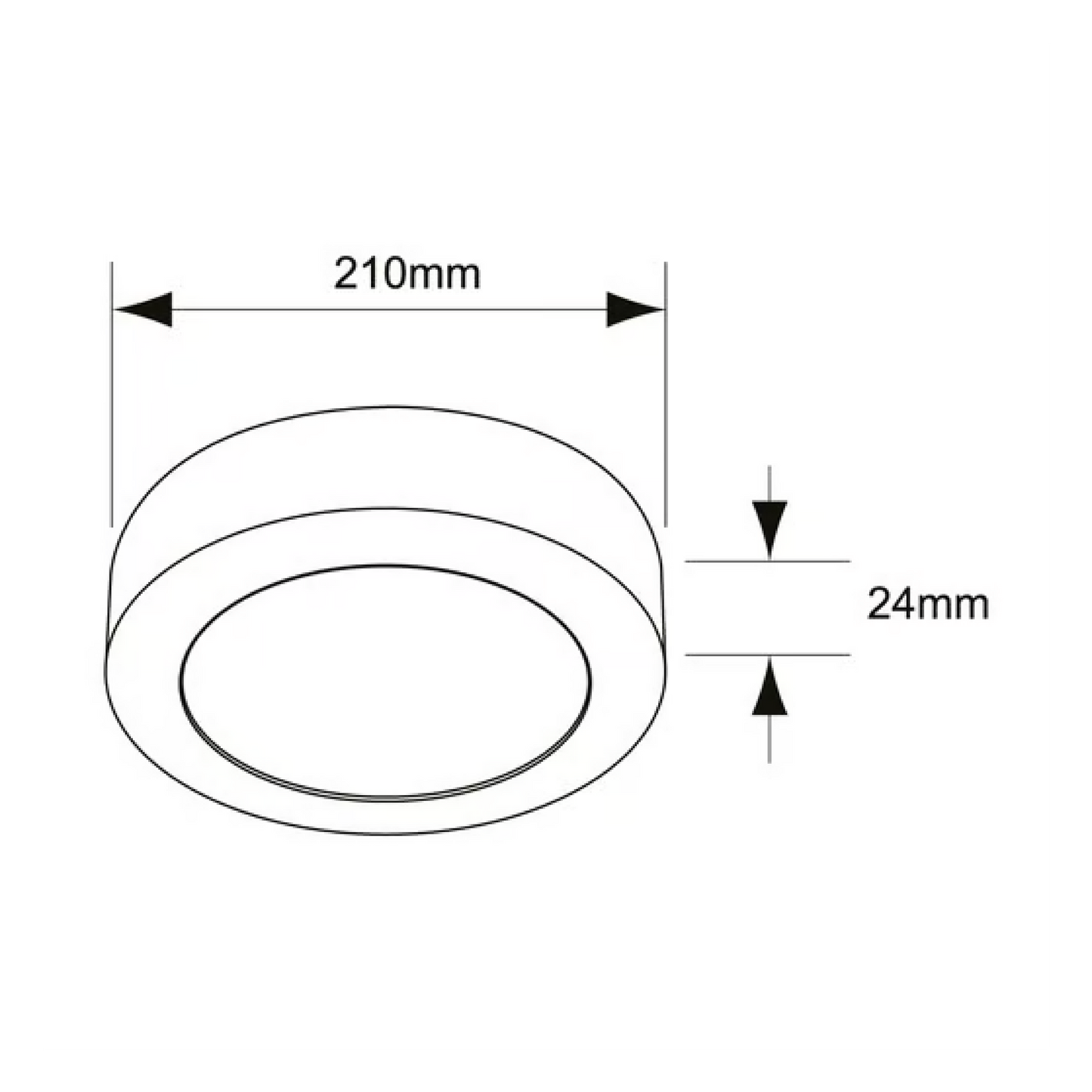 Lámpara de Techo LED Tipo Plafón Luz Cálida 18W Tecnolite