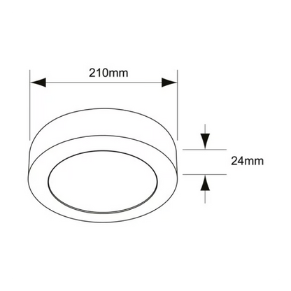 Lámpara de Techo LED Tipo Plafón Luz Cálida 18W Tecnolite