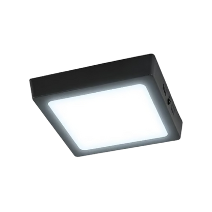 Lámpara de Techo LED Tipo Plafón Luz Fría 12W Negro Tecnolite