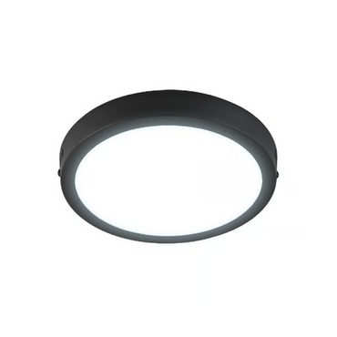 Lámpara de Techo LED Tipo Plafón Luz Fría 18W Negro Tecnolite