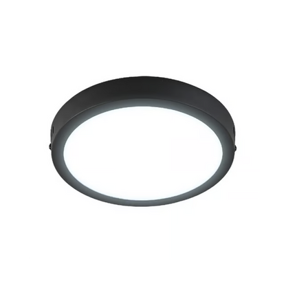 Lámpara de Techo LED Tipo Plafón Luz Fría 18W Negro Tecnolite