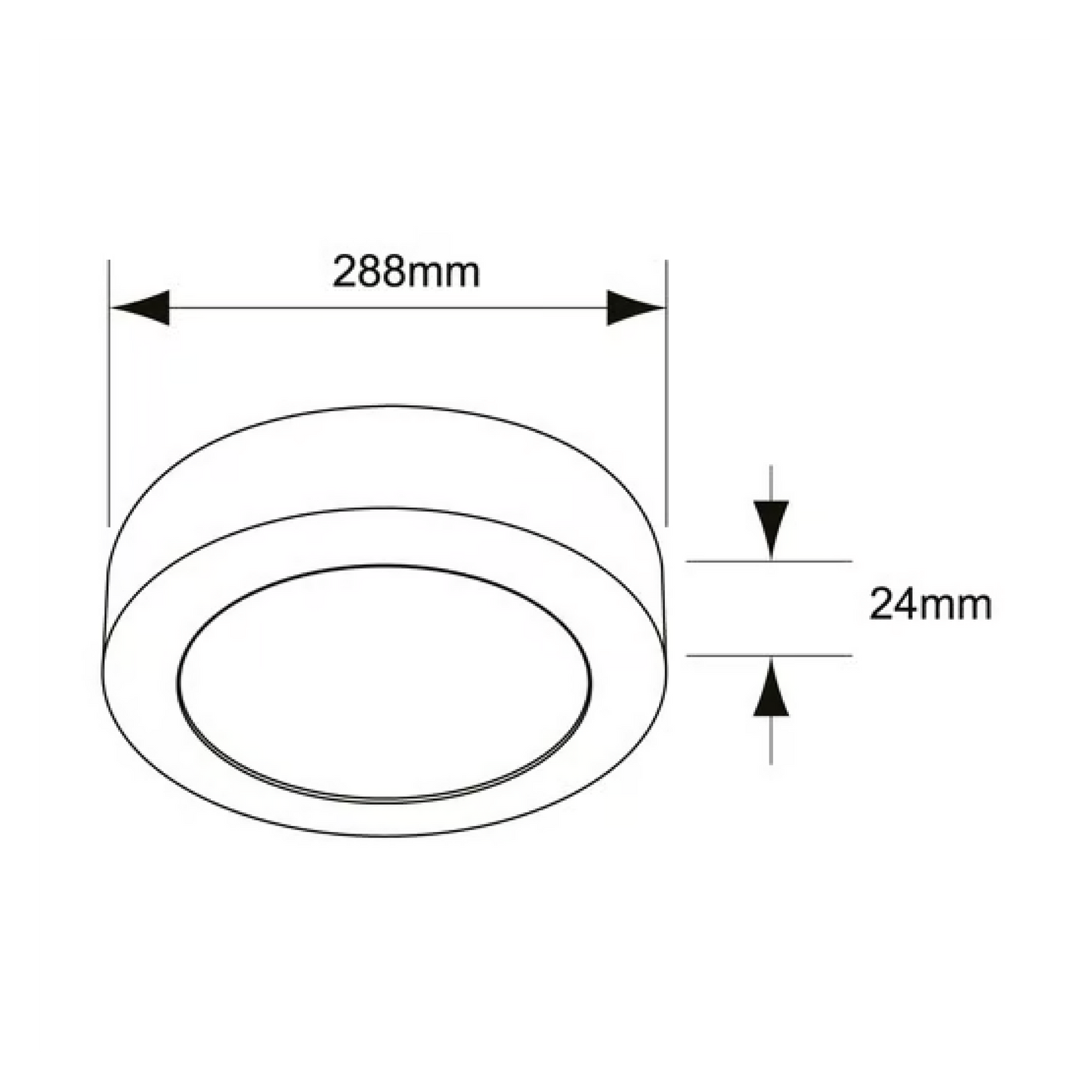 Lámpara de Techo LED Tipo Plafón Luz Fría 24W Tecnolite
