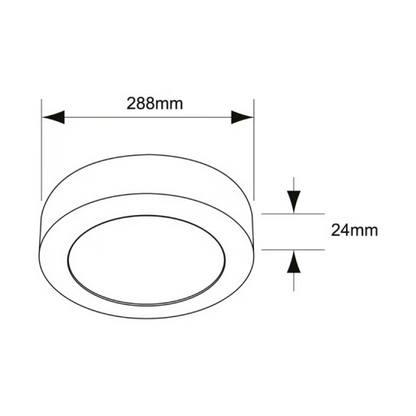 Lámpara de Techo LED Tipo Plafón Luz Fría 24W Tecnolite