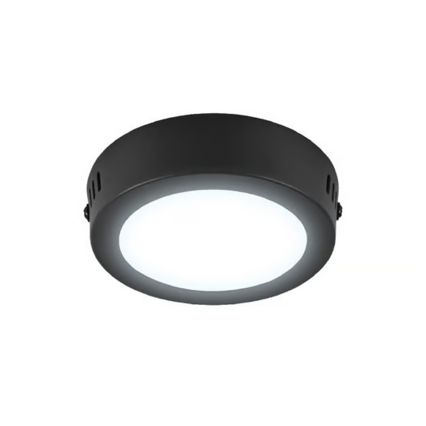 Lámpara de Techo LED Tipo Plafón Luz Fría 6W Negro Tecnolite