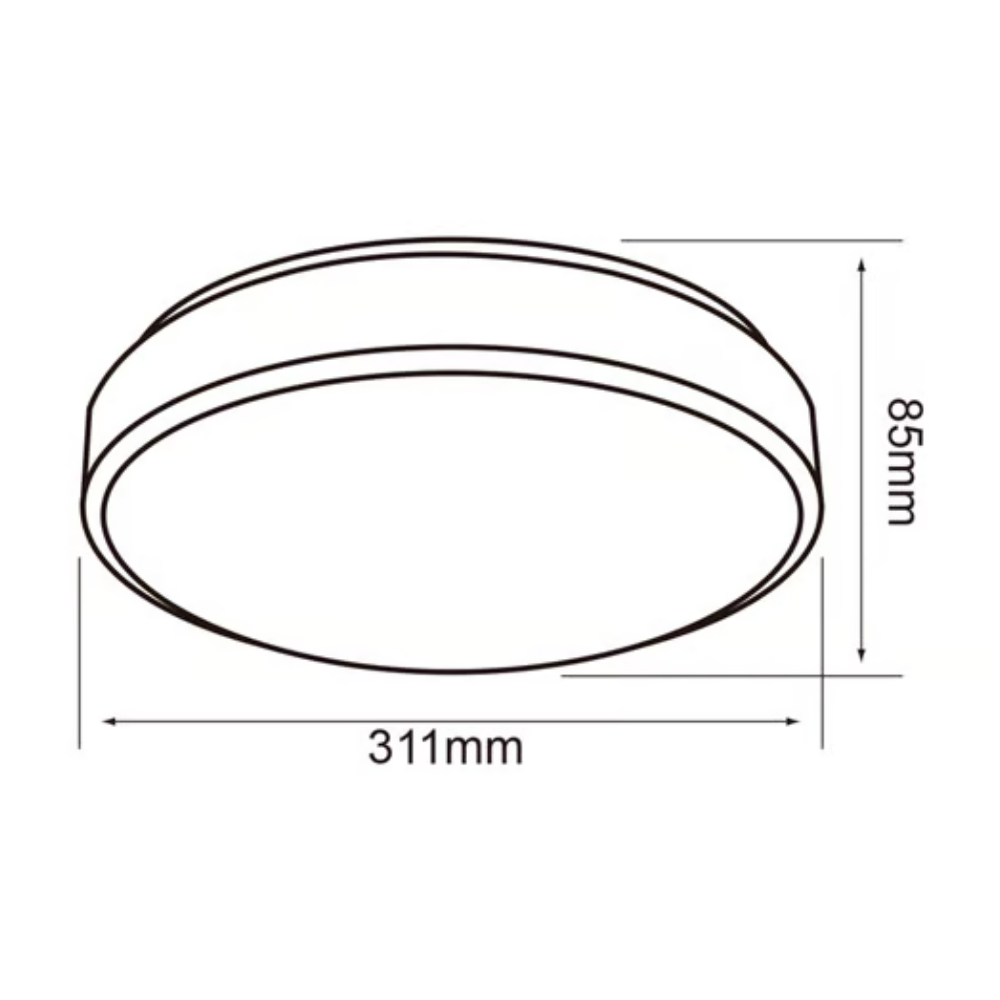 Lámpara de Techo LED Tipo Plafón para Interior Luz Fría 16W Blanco Tecnolite