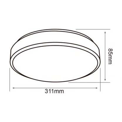 Lámpara de Techo LED Tipo Plafón para Interior Luz Fría 16W Blanco Tecnolite