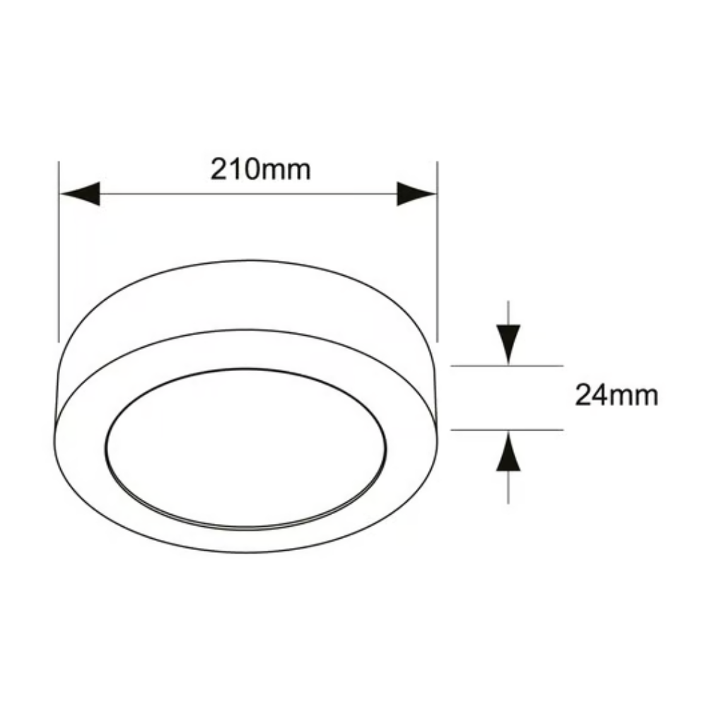 Lámpara de Techo LED Tipo Plafón para Interior Luz Cálida 18W Blanco Tecnolite