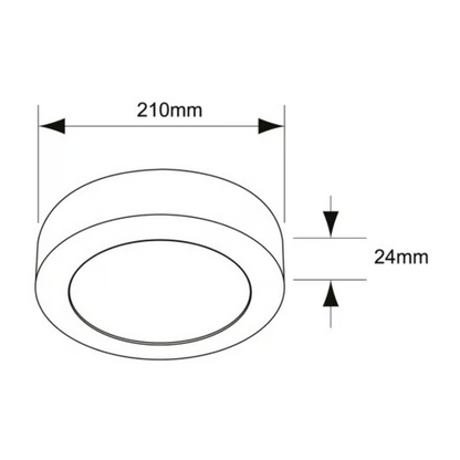 Lámpara de Techo LED Tipo Plafón para Interior Luz Cálida 18W Blanco Tecnolite