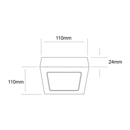Lámpara de Techo LED Tipo Plafón para Interior Luz Cálida 6W Tecnolite