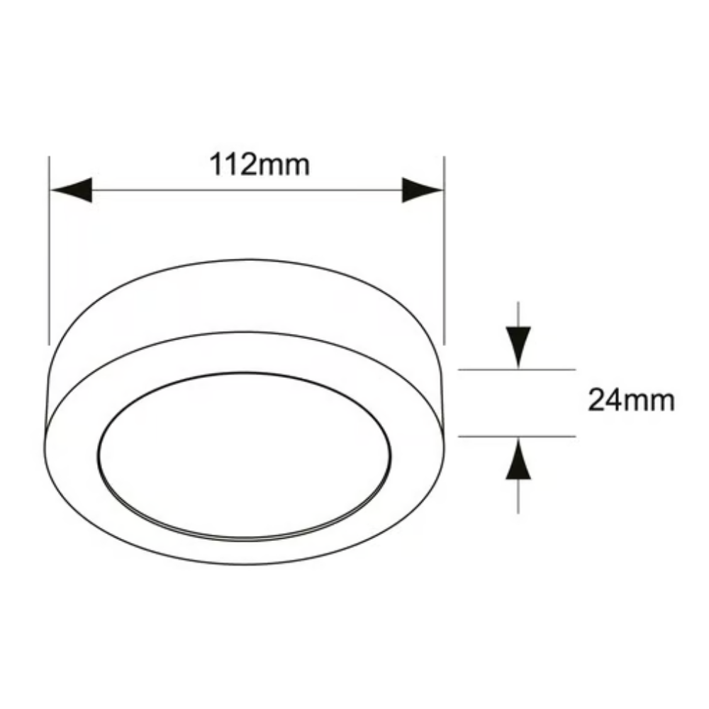 Lámpara de Techo LED Tipo Plafón para Interior Luz Fría 6W Blanco Tecnolite