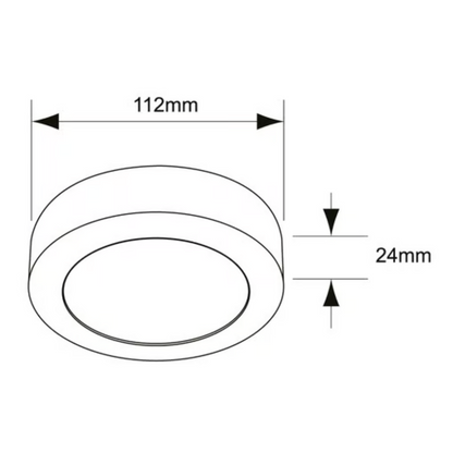 Lámpara de Techo LED Tipo Plafón para Interior Luz Fría 6W Blanco Tecnolite